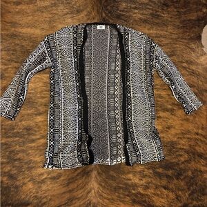 Old Navy Black and White Patterned Cardigan